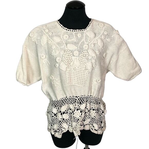 Vintage Shenanigans Cottage Core Knit Sweater - Women’s L - Picture 1 of 7